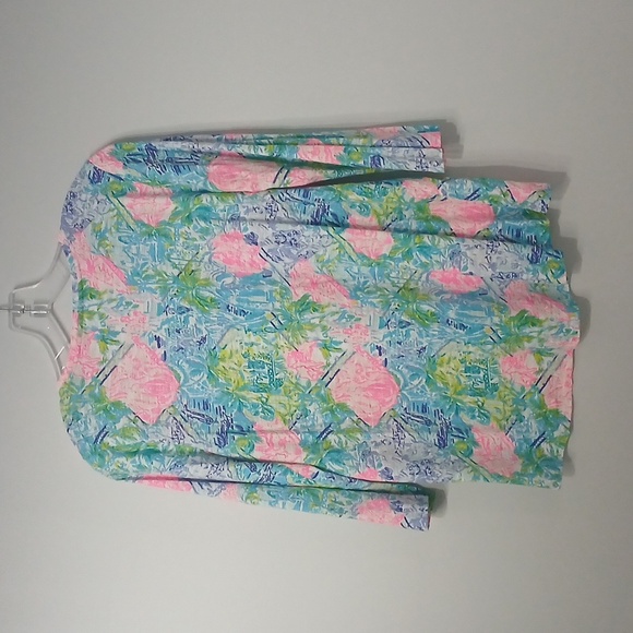 Lilly Pulitzer Floral V-Neck Top, Sz small, pre-loved,  good conditions - Picture 4 of 4